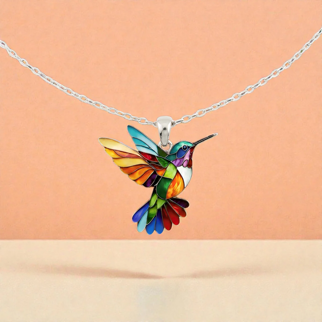 Pendientes Colibrí y collar