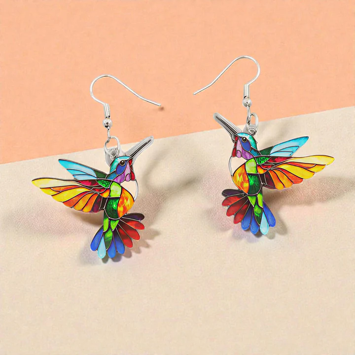 Pendientes Colibrí y collar