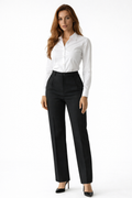 Pantalones de traje de mujer de cintura alta